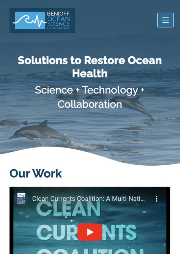 Solutions to Restore Ocean Health: Science, Technology, Collaboration. Whale swimming int he ocean.